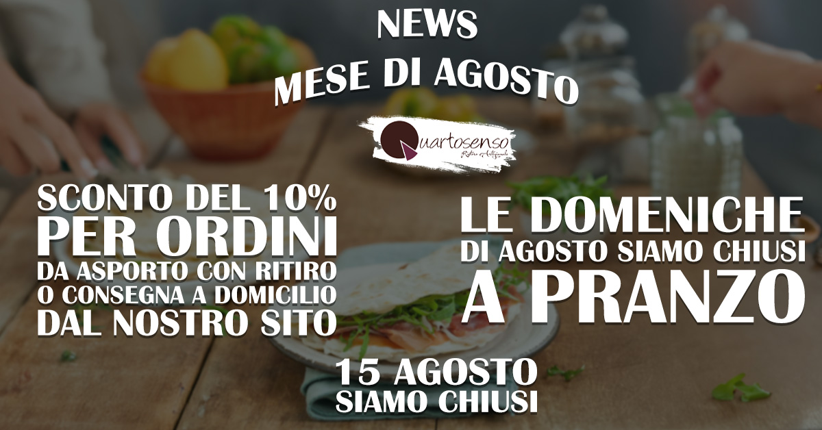 NEWS MESE DI AGOSTO
